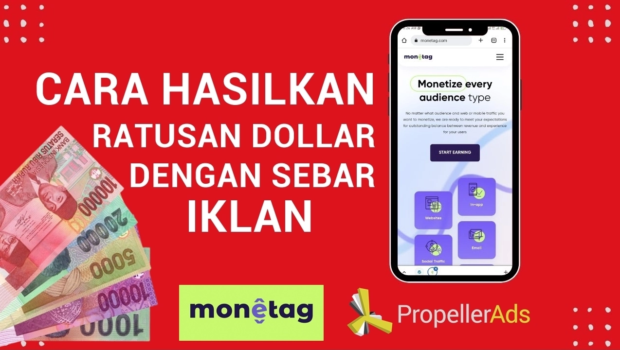 Tanpa ribet Blogger bisa hasilkan uang dari Monetag update 2024