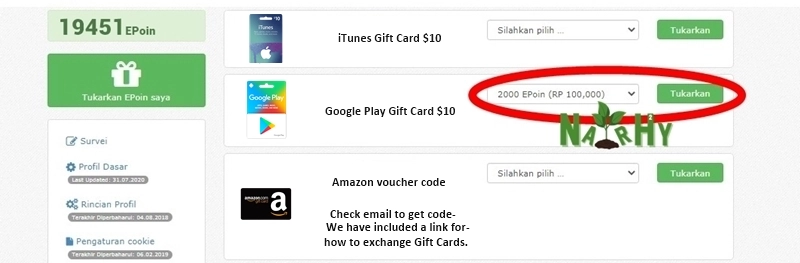 Cara dapat Voucher Google Play $50 Gratis dari Prizeslab